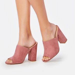 Just Fab Nyssa Heeled Mule Mauve
